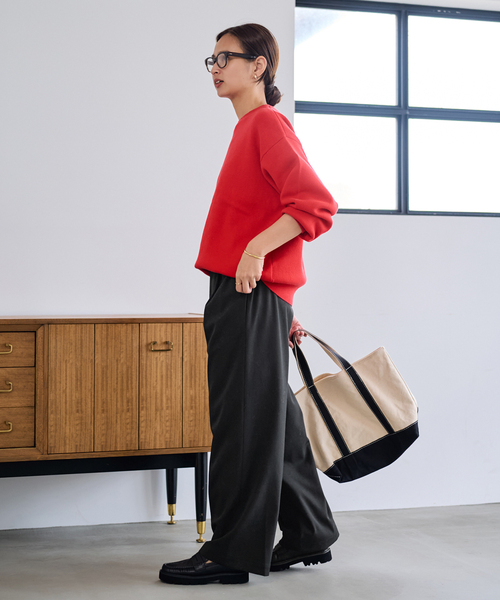 FRAMeWORK（フレームワーク）の「≪追加/ 手洗い可≫TWギャバリラックスパンツ 2（スラックス・レディース・ブラック/ベージュ/ブラウン・36/34/40/38）」の16枚目の写真