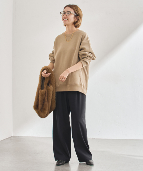 FRAMeWORK（フレームワーク）の「≪追加/ 手洗い可≫TWギャバリラックスパンツ 2（スラックス・レディース・ブラック/ベージュ/ブラウン・36/34/40/38）」の20枚目の写真