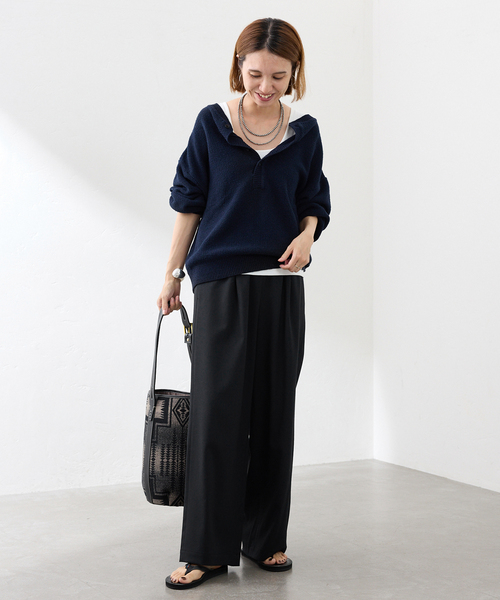 セール】≪追加/ 手洗い可≫TWギャバリラックスパンツ 2（スラックス