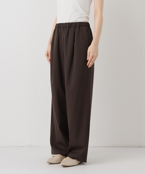 FRAMeWORK（フレームワーク）の「≪追加/ 手洗い可≫TWギャバリラックスパンツ 2（スラックス・レディース・ブラック/ベージュ/ブラウン・36/34/40/38）」の4枚目の写真