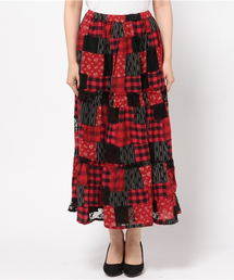 Vintage Ralph Lauren マキシ丈パッチワークスカート　サイズ4 POLO RALPH LAUREN（ポロ ラルフ ローレン）の「パッチワーク