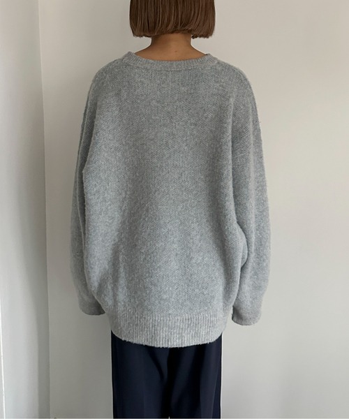 PILIT(ピリット)の「ジャガード ロゴBIGニット(ニット/セーター・レディース・アイボリー/杢グレー/ブラウン/イエロー/チャコールグレー・MEDIUM)」の12枚目の写真