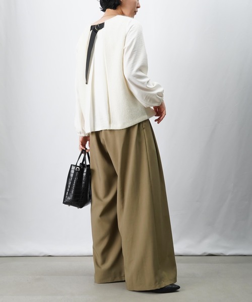 LUCA/LADY LUCK LUCA（ルカ/レディラックルカ）の「LC/LLL タックバギーパンツ/マキシフレアパンツ（その他パンツ・レディース・チャコールグレー/ブラック/モカ・FREE）」の20枚目の写真