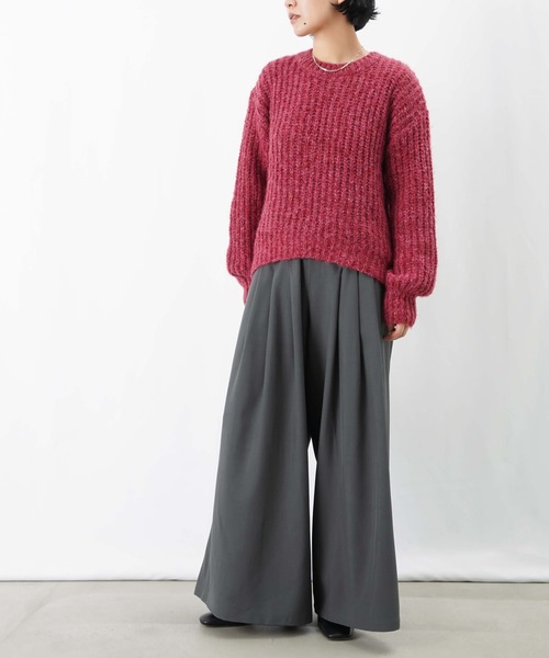 LUCA/LADY LUCK LUCA（ルカ/レディラックルカ）の「LC/LLL タックバギーパンツ/マキシフレアパンツ（その他パンツ・レディース・チャコールグレー/ブラック/モカ・FREE）」の11枚目の写真