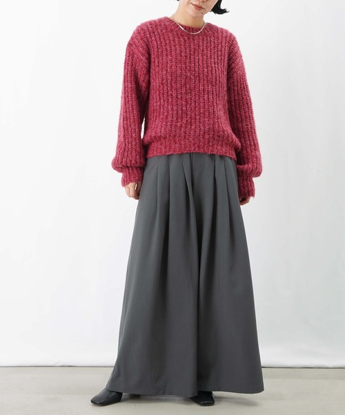 LUCA/LADY LUCK LUCA（ルカ/レディラックルカ）の「LC/LLL タックバギーパンツ/マキシフレアパンツ（その他パンツ・レディース・チャコールグレー/ブラック/モカ・FREE）」の14枚目の写真