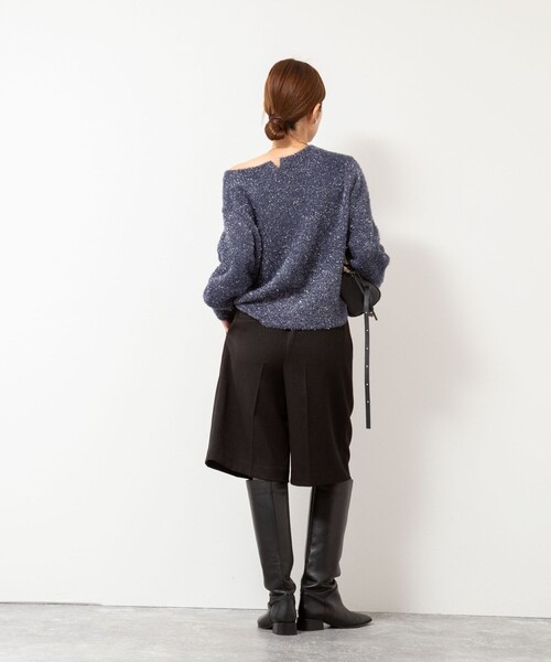 NOLLEY’S（ノーリーズ）の「ウォッシャブルフラノ風ハーフパンツ（その他パンツ・レディース・ブラック/ブラック系その他3・36/38）」の14枚目の写真