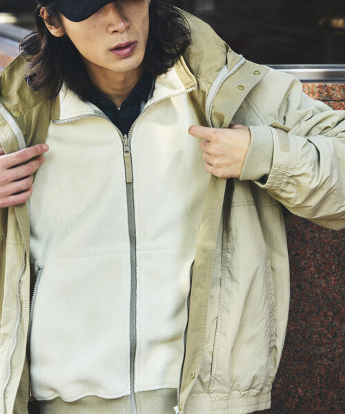 セール】3WAY ビッグシルエット ナイロン フリース ジップブルゾン