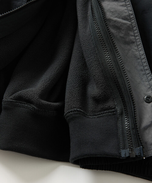 FREAK'S STORE(フリークスストア)の「3WAY ビッグシルエット ナイロン フリース ジップブルゾン ライナーセット / NYLON FLEECE BZ(ブルゾン・メンズ・ベージュ/ネイビー/ブラック/グリーン・MEDIUM/LARGE)」の7枚目の写真