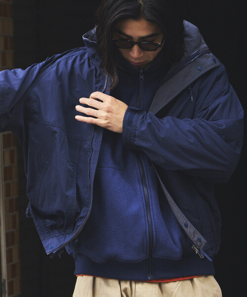 セール】3WAY ビッグシルエット ナイロン フリース ジップブルゾン
