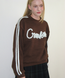 CRANK | アンゴララインフラワーニット_ブラウン(ニット/セーター)