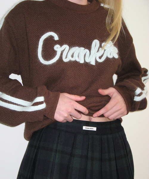 CRANK（クランク）の「アンゴララインフラワーニット_ブラウン（ニット/セーター・レディース・その他・FREE）」の2枚目の写真