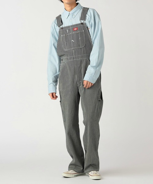 Dickies(ディッキーズ)の「Dickies/ディッキーズ ヒッコリーオーバーオール/サロペット/デニムサロペット(サロペット/オーバーオール・メンズ・ストライプ・32/34/30)」の1枚目の写真