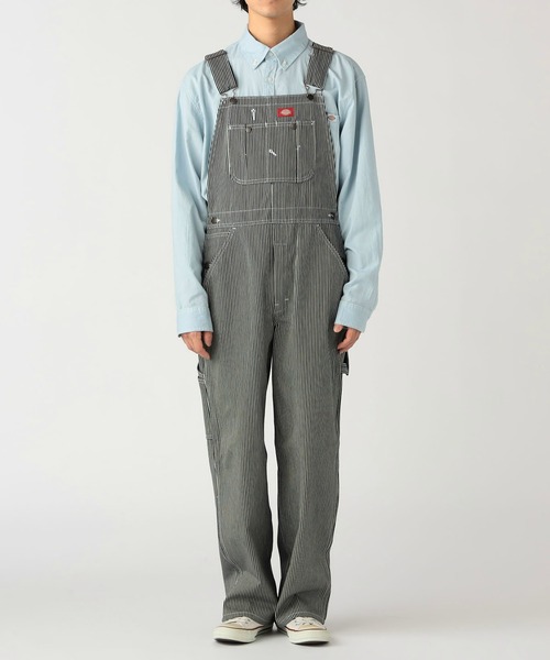 Dickies(ディッキーズ)の「Dickies/ディッキーズ ヒッコリーオーバーオール/サロペット/デニムサロペット(サロペット/オーバーオール・メンズ・ストライプ・32/34/30)」の4枚目の写真