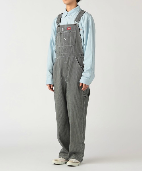 Dickies(ディッキーズ)の「Dickies/ディッキーズ ヒッコリーオーバーオール/サロペット/デニムサロペット(サロペット/オーバーオール・メンズ・ストライプ・32/34/30)」の5枚目の写真