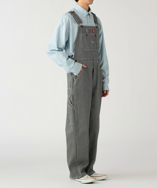 Dickies(ディッキーズ)の「Dickies/ディッキーズ ヒッコリーオーバーオール/サロペット/デニムサロペット(サロペット/オーバーオール・メンズ・ストライプ・32/34/30)」の7枚目の写真
