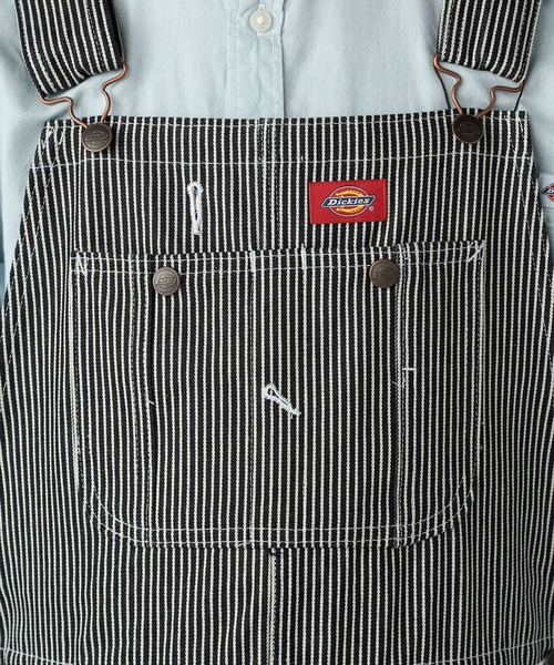 Dickies(ディッキーズ)の「Dickies/ディッキーズ ヒッコリーオーバーオール/サロペット/デニムサロペット(サロペット/オーバーオール・メンズ・ストライプ・32/34/30)」の6枚目の写真