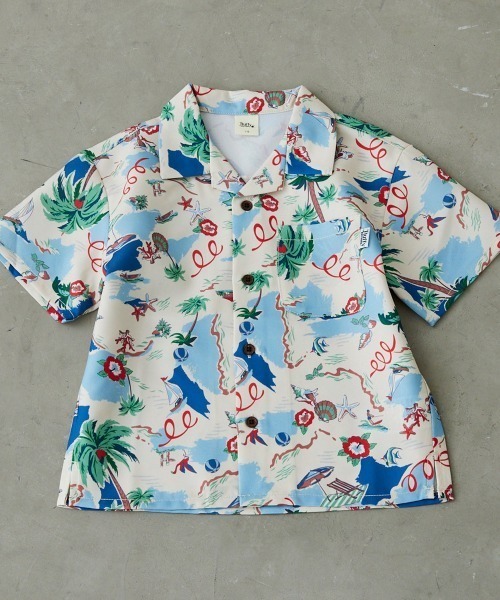 Fluffy BROTHERS（フラッフィーブラザーズ）の「開襟シャツ（シャツ/ブラウス・キッズ・アイボリー系/ブラック・80/90/100/110/140/150/120/130）」の8枚目の写真