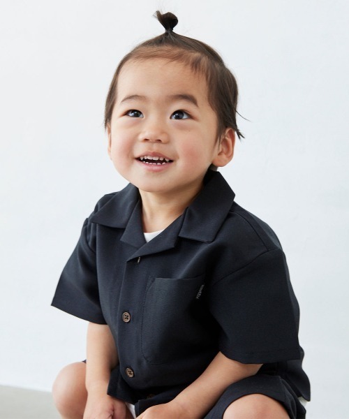 Fluffy BROTHERS（フラッフィーブラザーズ）の「開襟シャツ（シャツ/ブラウス・キッズ・アイボリー系/ブラック・80/90/100/110/140/150/120/130）」の13枚目の写真