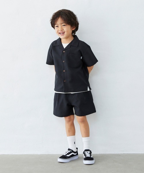 Fluffy BROTHERS（フラッフィーブラザーズ）の「開襟シャツ（シャツ/ブラウス・キッズ・アイボリー系/ブラック・80/90/100/110/140/150/120/130）」の15枚目の写真