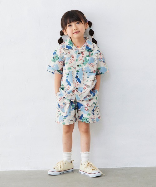 Fluffy BROTHERS（フラッフィーブラザーズ）の「開襟シャツ（シャツ/ブラウス・キッズ・アイボリー系/ブラック・80/90/100/110/140/150/120/130）」の16枚目の写真