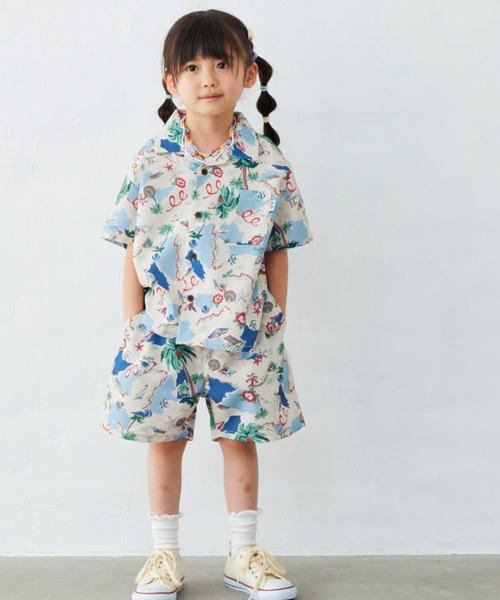 Fluffy BROTHERS（フラッフィーブラザーズ）の「開襟シャツ（シャツ/ブラウス・キッズ・アイボリー系/ブラック・80/90/100/110/140/150/120/130）」の14枚目の写真