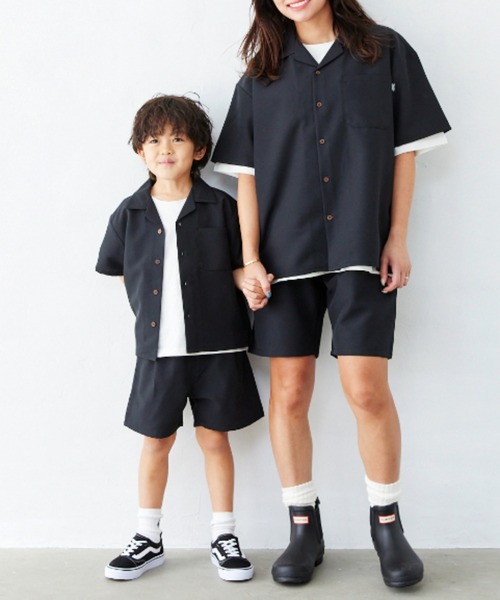 Fluffy BROTHERS（フラッフィーブラザーズ）の「開襟シャツ（シャツ/ブラウス・キッズ・アイボリー系/ブラック・80/90/100/110/140/150/120/130）」の21枚目の写真