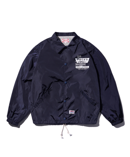 AECA(エイカ)の「AECA RECORD SHOP NYLON COACH JACKET-NAVY(ナイロンジャケット・メンズ・その他・MEDIUM/LARGE/SMALL)」の1枚目の写真