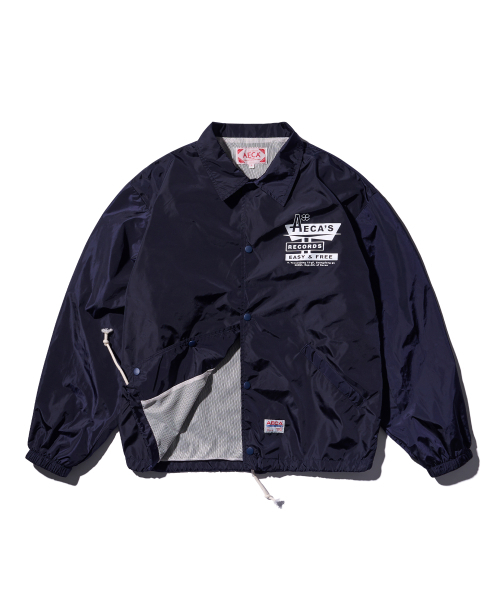 AECA(エイカ)の「AECA RECORD SHOP NYLON COACH JACKET-NAVY(ナイロンジャケット・メンズ・その他・MEDIUM/LARGE/SMALL)」の2枚目の写真
