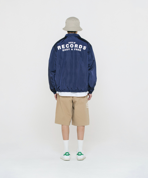 AECA(エイカ)の「AECA RECORD SHOP NYLON COACH JACKET-NAVY(ナイロンジャケット・メンズ・その他・MEDIUM/LARGE/SMALL)」の7枚目の写真