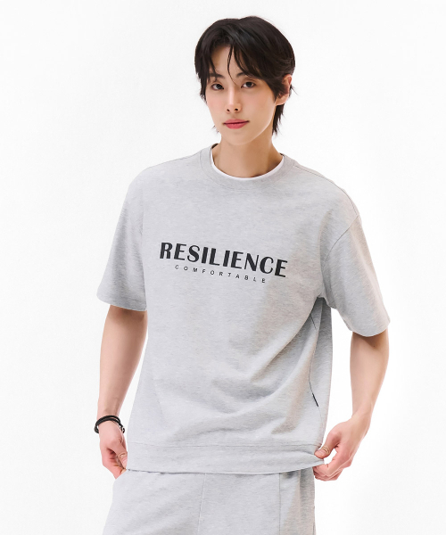 CHASECULT(チェイスカルト)の「共用クーリングコットン半袖Tシャツ-グレー(Tシャツ/カットソー・メンズ・MD.Gray・90/100/110/95/105)」の1枚目の写真