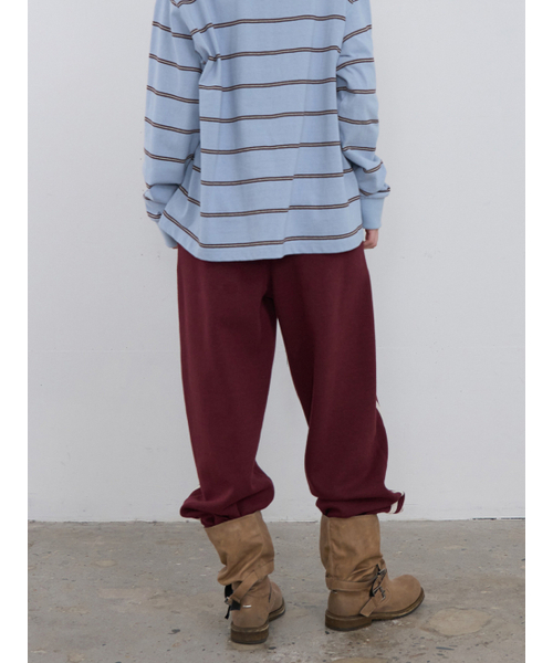 Kijun(キジュン)の「Double Line Track Pants Burgundy(スウェットパンツ・レディース・その他・MEDIUM/SMALL)」の3枚目の写真