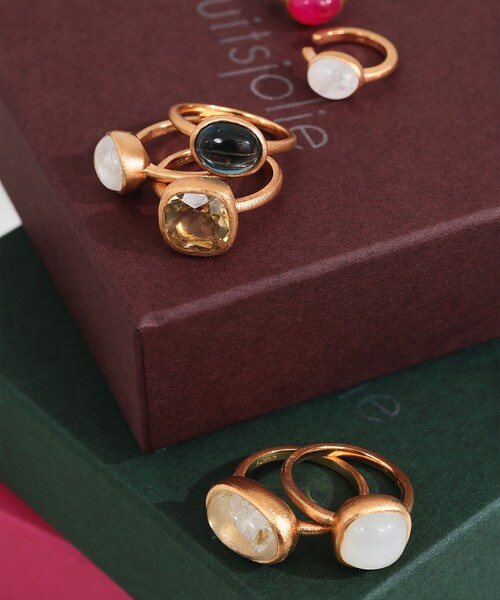 Demi-Luxe BEAMS（デミルクス ビームス）の「【別注】Fruitsjolie / ハニークオーツ リング（リング・レディース・イエロー系その他5・11号/13号）」の2枚目の写真