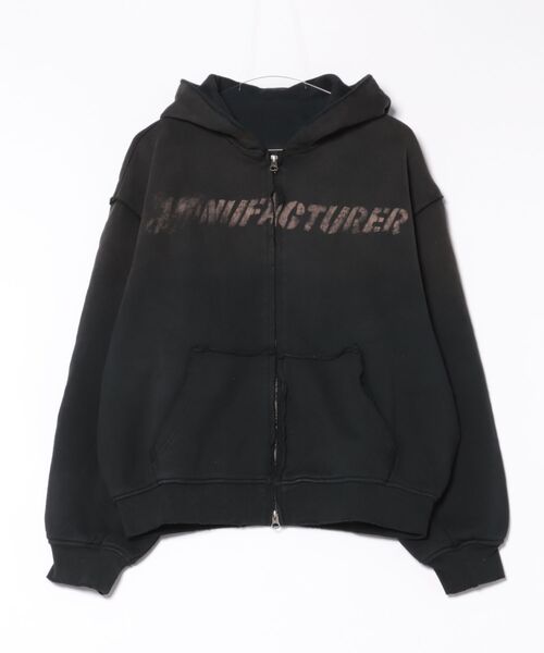 Never mind the XU（ネバーマインドザエックスユー）の「【Never mind the XU】damage oversized zip up hoodie / 【ネバーマインド ザ エックスユー】オーバーサイズダメージジップパーカー（パーカー・メンズ・ブラック/グレー・L）」の15枚目の写真