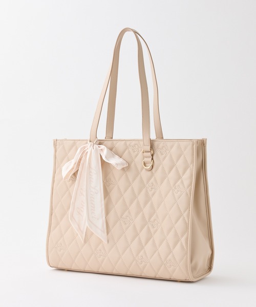 one after another NICE CLAUP（ワンアフターアナザーナイスクラップ）の「【LouLoumei】スカーフ付きキャリーオントートバッグ（トートバッグ・レディース・ブラック/ピンク/ベージュ/サックスブルー・FREE）」の18枚目の写真