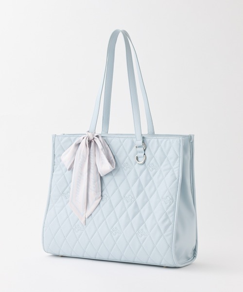 one after another NICE CLAUP（ワンアフターアナザーナイスクラップ）の「【LouLoumei】スカーフ付きキャリーオントートバッグ（トートバッグ・レディース・ブラック/ピンク/ベージュ/サックスブルー・FREE）」の19枚目の写真