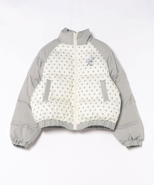 セール】【秋冬新作】ドット柄ショートダウンジャケット（ダウン