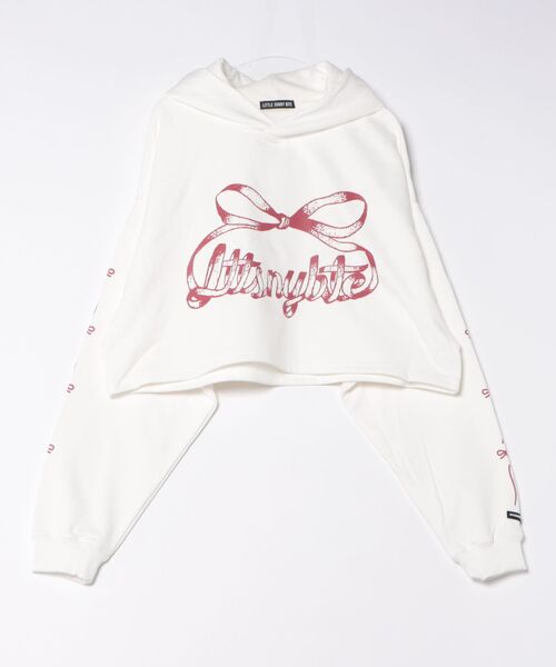 Little sunny bite（リトルサニーバイト）の「littlesunnybite/リトルサニーバイト/short D8 sweat hoodie（パーカー・レディース・ホワイト/ブラック・S/M）」の4枚目の写真