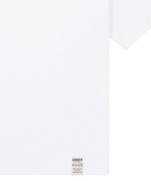 GRAVER（グレーバー）の「[ユニセックス]スモールスプレーフラワースマイル半袖Tシャツ_ホワイト（Tシャツ/カットソー・レディース・ホワイト・X-LARGE/SMALL/MEDIUM/LARGE）」の4枚目の写真