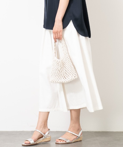 セール】リネンコットンデニムガウチョパンツ（その他パンツ）｜aunt