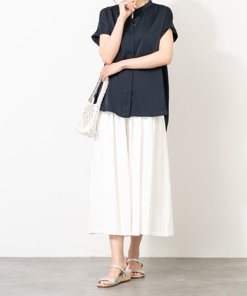 セール】リネンコットンデニムガウチョパンツ（その他パンツ）｜aunt