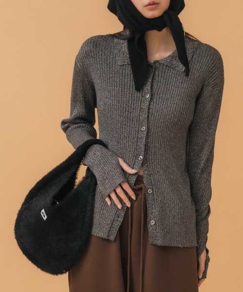 HEILIS（ヘイリス）の「シャギーニットバッグ / ニットバッグ シャギー レッド ブルー イエロー ブラック トレンド 冬服 秋服 小物 赤ニット クリスマス ギフト 贈り物 韓国 シンプル ガーリー ノームコア カジュアル（ハンドバッグ・レディース・レッド/ブラック/ブルー/イエロー・FREE）」の18枚目の写真