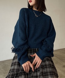 PAGEBOY | フリンジスリーブショートハイネック(Tシャツ/カットソー)