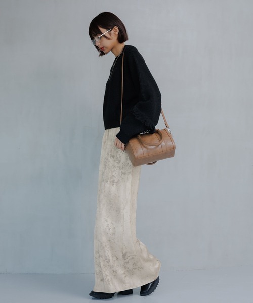 PAGEBOY（ページボーイ）の「フリンジスリーブショートハイネック（Tシャツ/カットソー・レディース・オフホワイト/グレー/ターコイズブルー/ブラック・FREE）」の7枚目の写真