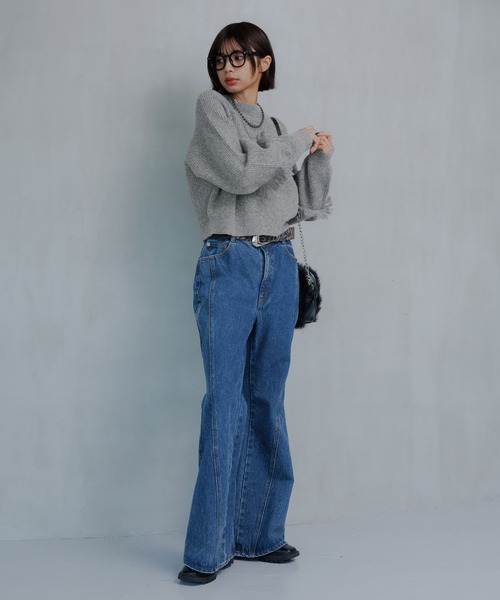 PAGEBOY（ページボーイ）の「フリンジスリーブショートハイネック（Tシャツ/カットソー・レディース・オフホワイト/グレー/ターコイズブルー/ブラック・FREE）」の18枚目の写真