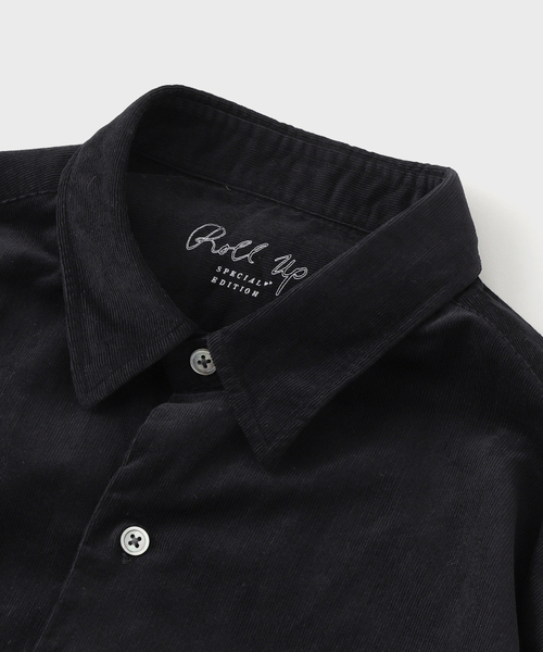 PORTER CLASSIC(ポータークラシック)の「PORTER CLASSIC/ポータークラシック R-UP ORGANIC CORDUROY SH PC-016-3685(シャツ/ブラウス・メンズ・ブラック/ホワイト・MEDIUM/LARGE)」の4枚目の写真