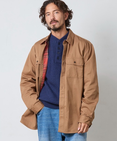 L.L.Bean(エルエルビーン)の「フランネルラインド・ハリケーン・シャツ 米国フィット・レギュラー(シャツ/ブラウス・メンズ・グリーン/ダークネイビー/キャメル/グレー・SMALL/MEDIUM/LARGE/X-LARGE)」の1枚目の写真