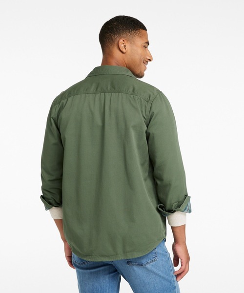 L.L.Bean(エルエルビーン)の「フランネルラインド・ハリケーン・シャツ 米国フィット・レギュラー(シャツ/ブラウス・メンズ・グリーン/ダークネイビー/キャメル/グレー・SMALL/MEDIUM/LARGE/X-LARGE)」の6枚目の写真