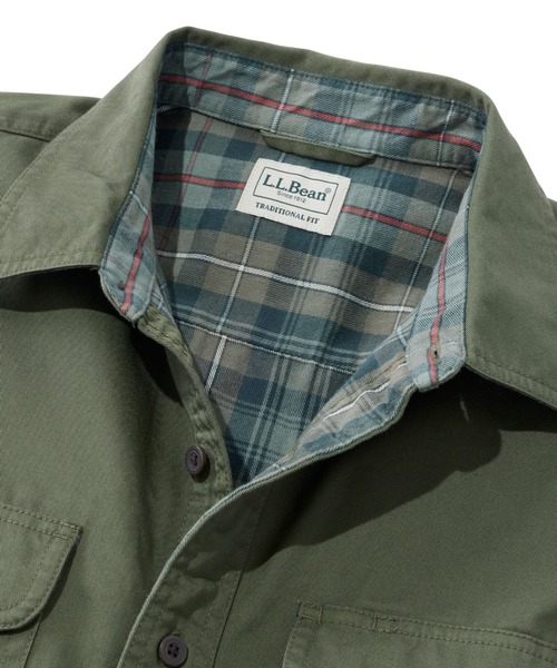L.L.Bean(エルエルビーン)の「フランネルラインド・ハリケーン・シャツ 米国フィット・レギュラー(シャツ/ブラウス・メンズ・グリーン/ダークネイビー/キャメル/グレー・SMALL/MEDIUM/LARGE/X-LARGE)」の7枚目の写真