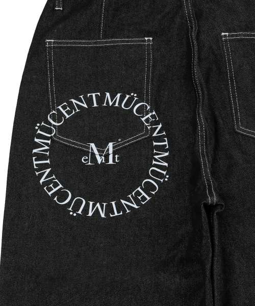 MUCENT(ムセント)の「シグニチャー円形バッグロゴデニムパンツ 男女共用(デニムパンツ・レディース・ブラック・FREE)」の17枚目の写真