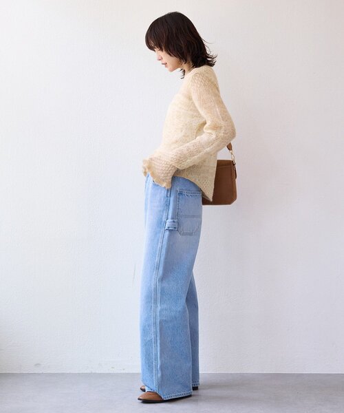 RIVE DROITE（リヴドロワ）の「【à Nice （ア ・ニース）】モヘヤジャカードニット（ニット/セーター・レディース・ベージュ/ブラウン・FREE）」の4枚目の写真